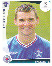 Lee McCulloch Glasgow Rangers samolepka UEFA Champions League 2009/10 #440